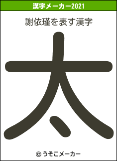 謝依瑾の2021年の漢字メーカー結果