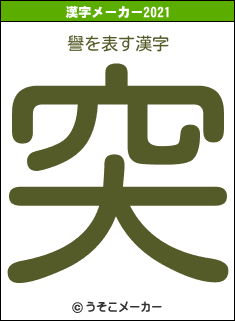 譽の2021年の漢字メーカー結果