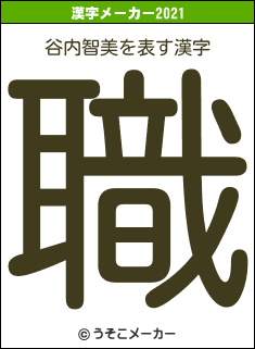 谷内智美の2021年の漢字メーカー結果
