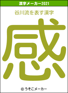 谷川流の2021年の漢字メーカー結果