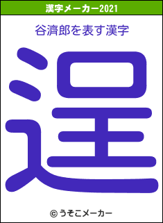 谷濟郎の2021年の漢字メーカー結果