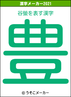 谷螢の2021年の漢字メーカー結果