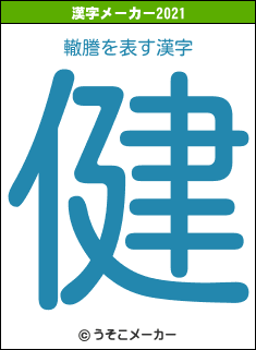 轍謄の2021年の漢字メーカー結果