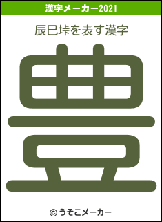 辰巳垰の2021年の漢字メーカー結果