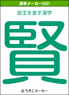 辰王の2021年の漢字メーカー結果