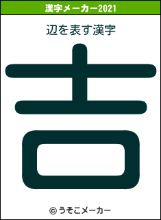 辺の2021年の漢字メーカー結果