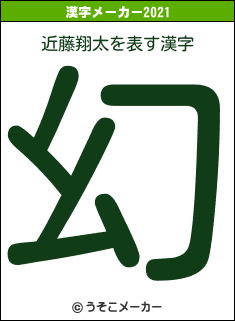 近藤翔太の2021年の漢字メーカー結果