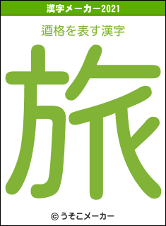 逎格の2021年の漢字メーカー結果