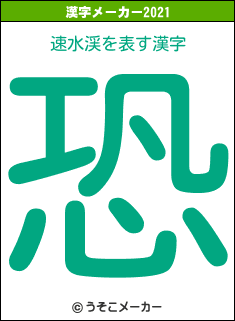 速水渓の2021年の漢字メーカー結果