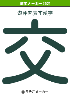 遊泙の2021年の漢字メーカー結果