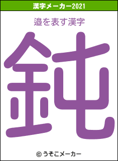 邉の2021年の漢字メーカー結果