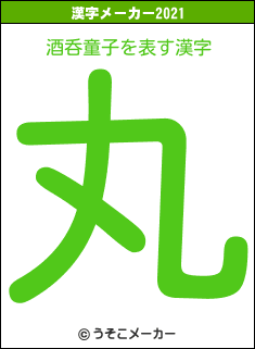 酒呑童子の2021年の漢字メーカー結果