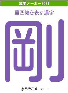 里匹襪の2021年の漢字メーカー結果