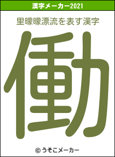 里曚曚漂流の2021年の漢字メーカー結果