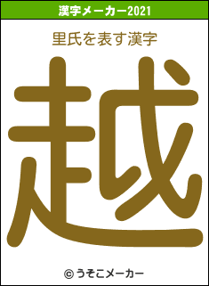 里氏の2021年の漢字メーカー結果