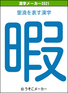 里澆の2021年の漢字メーカー結果