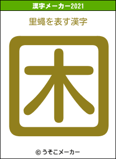 里蠅の2021年の漢字メーカー結果
