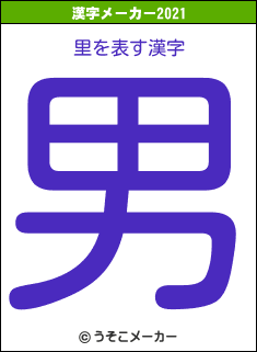 里の2021年の漢字メーカー結果