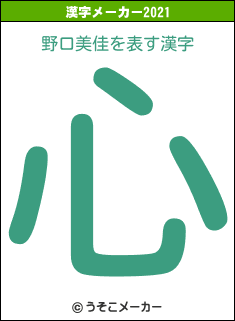 野口美佳の2021年の漢字メーカー結果