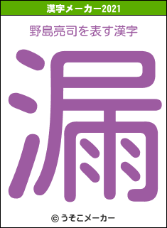 野島亮司の2021年の漢字メーカー結果