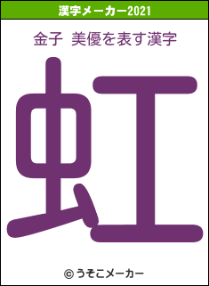 金子 美優の2021年の漢字メーカー結果