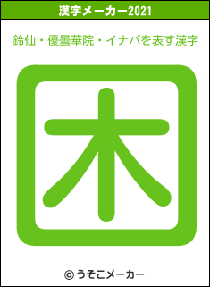 鈴仙・優曇華院・イナバの2021年の漢字メーカー結果