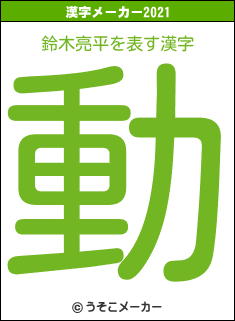鈴木亮平の2021年の漢字メーカー結果