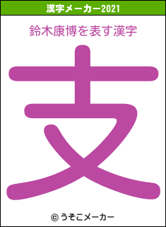 鈴木康博の2021年の漢字メーカー結果