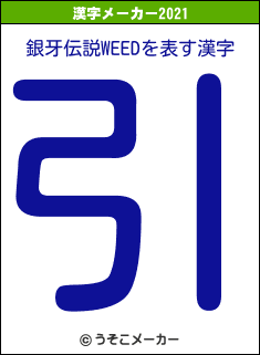 銀牙伝説WEEDの2021年の漢字メーカー結果