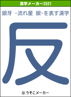 銀牙 -流れ星 銀-の2021年の漢字メーカー結果