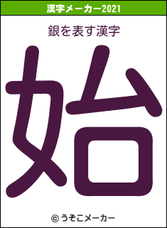 銀の2021年の漢字メーカー結果