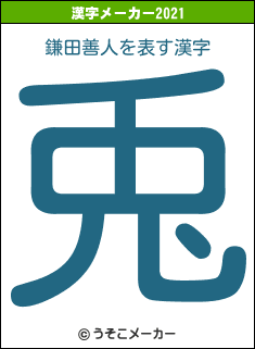 鎌田善人の2021年の漢字メーカー結果