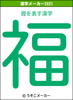 鏗の2021年の漢字メーカー結果