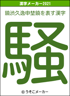 鐃渋久逸申埜鐃の2021年の漢字メーカー結果