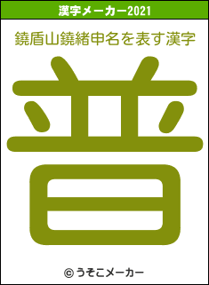 鐃盾山鐃緒申名の2021年の漢字メーカー結果