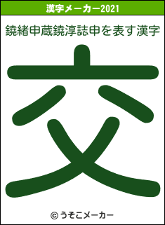 鐃緒申蔵鐃淳誌申の2021年の漢字メーカー結果