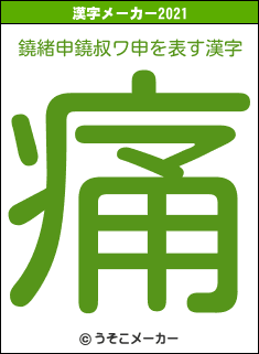 鐃緒申鐃叔ワ申の2021年の漢字メーカー結果