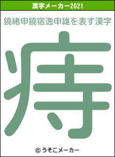 鐃緒申鐃宿逸申雄の2021年の漢字メーカー結果