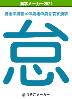 鐃緒申鐃春￥申鐃緒申鐃の2021年の漢字メーカー結果