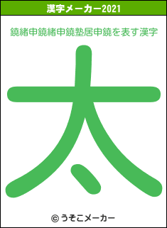 鐃緒申鐃緒申鐃塾居申鐃の2021年の漢字メーカー結果