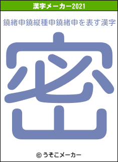 鐃緒申鐃縦種申鐃緒申の2021年の漢字メーカー結果