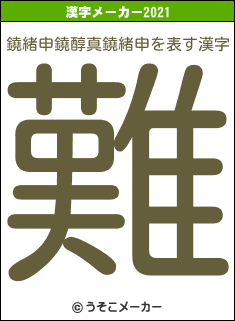 鐃緒申鐃醇真鐃緒申の2021年の漢字メーカー結果