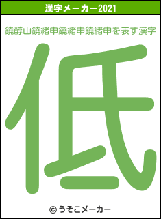 鐃醇山鐃緒申鐃緒申鐃緒申の2021年の漢字メーカー結果