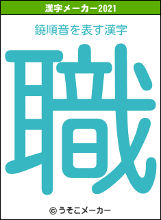 鐃順音の2021年の漢字メーカー結果