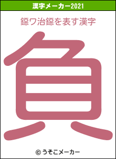 鐚ワ治鐚の2021年の漢字メーカー結果