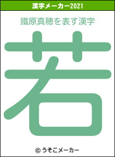 鐵原真穂の2021年の漢字メーカー結果