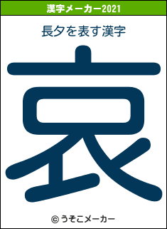 長夕の2021年の漢字メーカー結果