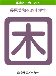 長尾美和の2021年の漢字メーカー結果