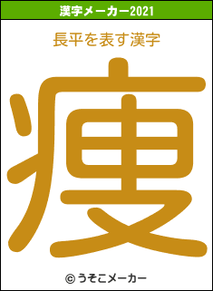 長平の2021年の漢字メーカー結果