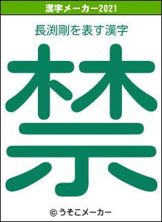 長渕剛の2021年の漢字メーカー結果